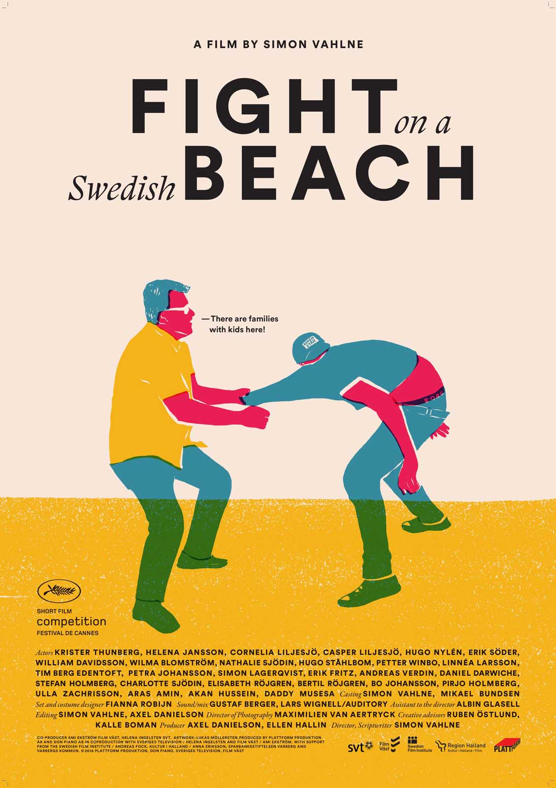 Fight on a swedish beach