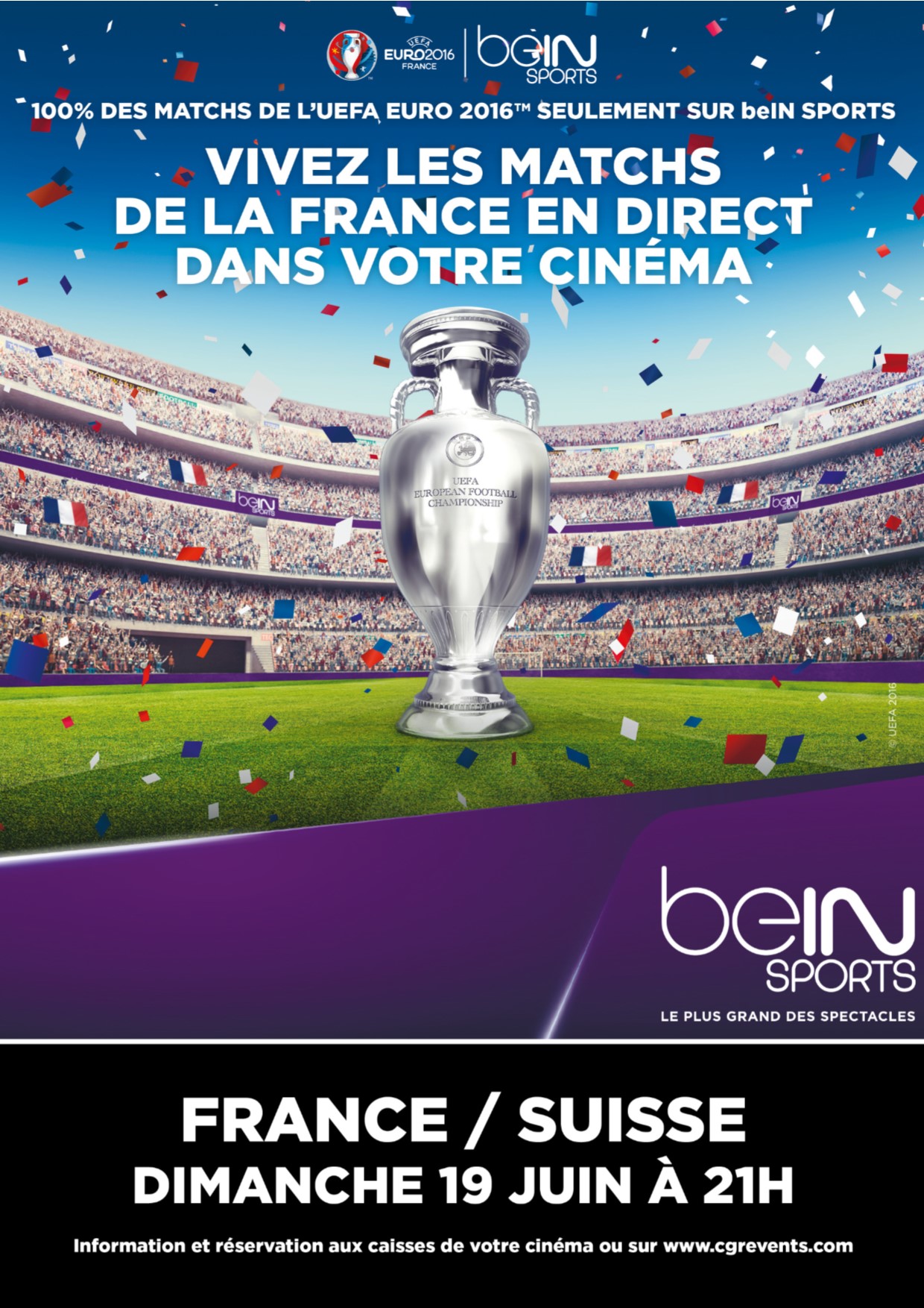 Euro 2016 : France / Suisse (CGR Events) stream